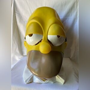 Homer Simpson Full Mask 15” Latex Rubber 1999 Fox Matt Groening Halloween